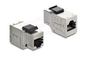 Nätverkskabel - DeLOCK keystone module - silver black - Svart - 90835