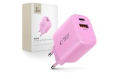 Mobile - Adapters & Chargers - Tech-Protect NCA30 PD 30W QC3.0 USB-A / USB-C Wall Charger - Pink - 5906302330669