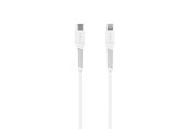 USB-kabel - FIXED LIQUID Silicone cable USB-C/Lightning 1.2m White - FIXDLS2-CL12-WH