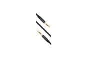 Ljudkabel - FIXED Audio 2x3.5mm Gold-plated Flat Cable 1m Black - FIXM-AUX-BK