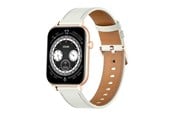 Pulsmätare & Stegräknare - Colmi C28 Smartwatch White Leather Strap - C28-white leather
