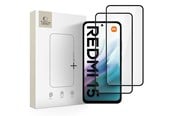 Mobiltelefontillbehör-Skyddsfilm - Tech-Protect Glass Fit+ 2-pack tempered glass for Xiaomi Redmi 15 4G / 5G - black - 5906302332113