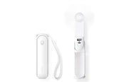 PowerBank - Jisulife Handheld Fan Life8 Mini Portable USB Fan with 2000mAh Power Bank and Flashlight - White PowerBank - Vit - 2000 mAh - 6975061536659