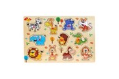 Babyleksaker - Impulse Toys Wooden puzzle with wild animal motifs - 5030019