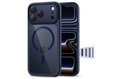 Mobile - Covers & Cases - Tech-Protect Magpeak Magsafe CC Case for iPhone 17 Pro - Clear and Navy Blue - 5906302333837