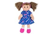 Docka, bamse och tillbehör - Bigjigs Fabric Doll Hollie - 28cm - BJD057