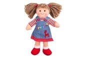 Docka, bamse och tillbehör - Bigjigs Fabric Doll Hattie - 28cm - BJD058