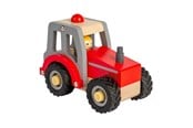 Träleksaker - Bigjigs Wooden Red Tractor - 36023