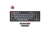 Tangentbord - Keychron K6 RGB Aluminium Wireless Hot Swap Gateron Red - Gaming Keyboard - Utan numpad - Nordisk - Svart - K6-Q1-BO