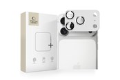 Mobiltelefontillbehör-Skyddsfilm - Tech-Protect Camfull Fit+ Lens Glass for iPhone 17 Pro - Silver - 5906302335527