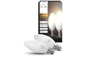 Smarta Hem - Philips Hue Kronljus – E14 ljuskälla - White – (2-pack) - 929004295902
