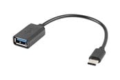 USB-kabel - Lanberg - USB-C adapter - USB-C to USB - 15 cm - AD-OTG-UC-01