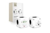 Mobile - Adapters & Chargers - Tech-Protect  PCL3x4 power strip 2x USB-A 2x USB-C 3x AC Type Schuko - white - 5906302372096