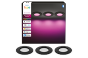 Smarta Hem - Philips Hue Slim infälld spotlight 90 mm svart - 3-pack - 929004291102