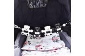 Babyleksaker - Akuku Pushchair rattle black/white BEARS - A0468