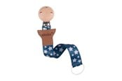 Babyvård - Akuku The soother band with clip SILVER STARS - A0584