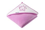 Babyvård - Akuku Baby hooded towel 100 x 100 cm PINK/TIGER - A1253