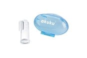 Babyvård - Akuku Silicone toothbrush and gums massager in case BLUE - A0263