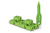 Nätverks tillbehör - Lindy LAN port blocker with key - green - 47912