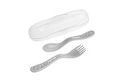 Babyvård - Akuku Cutlery set in case grey - A0073