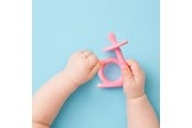 Babyvård - Akuku Silicone teether/toothbrush SNAIL_pink - A0115