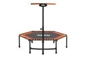 Studsmatta - Orange Fitness-trampolin med handtag, orange - 805-556