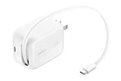 Mobile - Adapters & Chargers - Belkin UltraCharge power adapter - retractable GAN - USB-C - 45 watt - WCH023KQWH