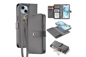 Mobile - Covers & Cases - Dux Ducis Lava Leather Case for iPhone 15 - Grey - 6971824163100