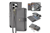 Mobile - Covers & Cases - Dux Ducis Lava Leather Case for iPhone 15 Pro - Grey - 6971824163162