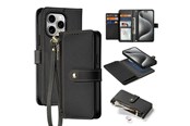 Mobile - Covers & Cases - Dux Ducis Lava Leather Case for iPhone 15 Pro Max - Black - 6971824163186