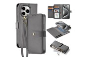 Mobile - Covers & Cases - Dux Ducis Lava Leather Case for iPhone 15 Pro Max - Grey - 6971824163193