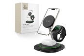 Mobile - Adapters & Chargers - Tech-Protect  QI15W-A46 3in1 Magnetic MagSafe Inductive Charger - Black - 5906302360994