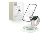 Mobile - Adapters & Chargers - Tech-Protect QI15W-A46 3in1 Magnetic MagSafe Inductive Charger - White - 5906302361007