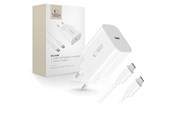 Mobile - Adapters & Chargers - Tech-Protect NC20W PD20W USB-C AC Charger with USB-C Cable - White - 5906302361588