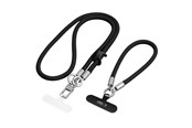 Andra mobiltillbehör - Tech-Protect C10S Rope Phone Lanyard - Black-Titanium - 5906302340088