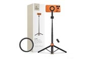Andra mobiltillbehör - Tech-Protect L10S Bluetooth Tripod Selfie Stick - Black & Orange - 5906302352807
