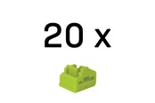 Nätverks tillbehör - Lindy RJ45 Port Blocker Green (20-Pack) - 47895
