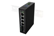 Switch - Lanberg - switch - 4 ports - unmanaged - rack-mountable - ILGE-4P-2S-90