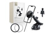 Mobile - Adapters & Chargers - Tech-Protect  mm15W-V5 Magnetic MagSafe Car Mount for Cockpit / Windshield / Air Vent - Black - 5906302361045