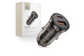 Mobile - Adapters & Chargers - Tech-Protect  CC01 Car Charger 45W 2-Ports USB-A / USB-C - Black - 5906302361298
