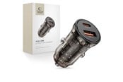 Mobile - Adapters & Chargers - Tech-Protect CC01 Car Charger 30W 2-Ports USB-A / USB-C - Black - 5906302361311