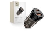 Mobile - Adapters & Chargers - Tech-Protect CC03 Car Charger 30W 2-Ports USB-A / USB-C - Black - 5906302361649