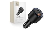 Mobile - Adapters & Chargers - Tech-Protect CC04 3-port PD130W car charger - black - 5906302361694
