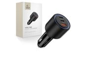 Mobile - Adapters & Chargers - Tech-Protect Car Charger CC04 3-Ports PD175W - Black - 5906302361700
