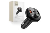 Mobile - Adapters & Chargers - Tech-Protect  CC06 3-Port PD72W Car Charger with Transmitter - Black - 5906302361786