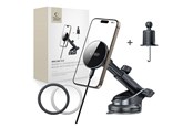 Mobile - Adapters & Chargers - Tech-Protect mm15W-V10 Magnetic MagSafe Car Mount for Cockpit / Windshield / Air Vent - Black - 5906302362417