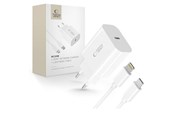 Mobile - Adapters & Chargers - Tech-Protect NC20W AC Charger with USB-C / Lighting Cable 100 cm - White - 5906302362899