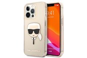 Mobile - Covers & Cases - Karl Lagerfeld Glitter Karl's Head Case for iPhone 13 Pro / iPhone 13 - Gold - 3666339027599