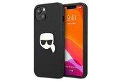 Mobile - Covers & Cases - Karl Lagerfeld Leather Ikonik Karl's Head Metal Case for iPhone 13 mini - Black - 3666339028497
