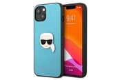 Mobile - Covers & Cases - Karl Lagerfeld Leather Ikonik Karl's Head Metal Case for iPhone 13 mini - Blue - 3666339028619